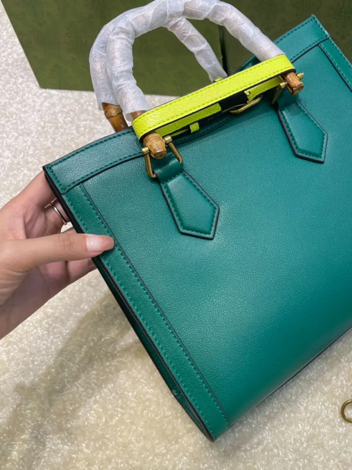 

Purse and Handbags for Women 2022 New Designer Luxury Genuine Leather Bamboo Handle Large Tote Bag Women's Branded Shoulder Bag