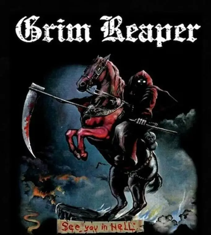Футболка Grim Reaper See You In Hell 1983 из тяжелого металла Nwbhm 100% хлопок