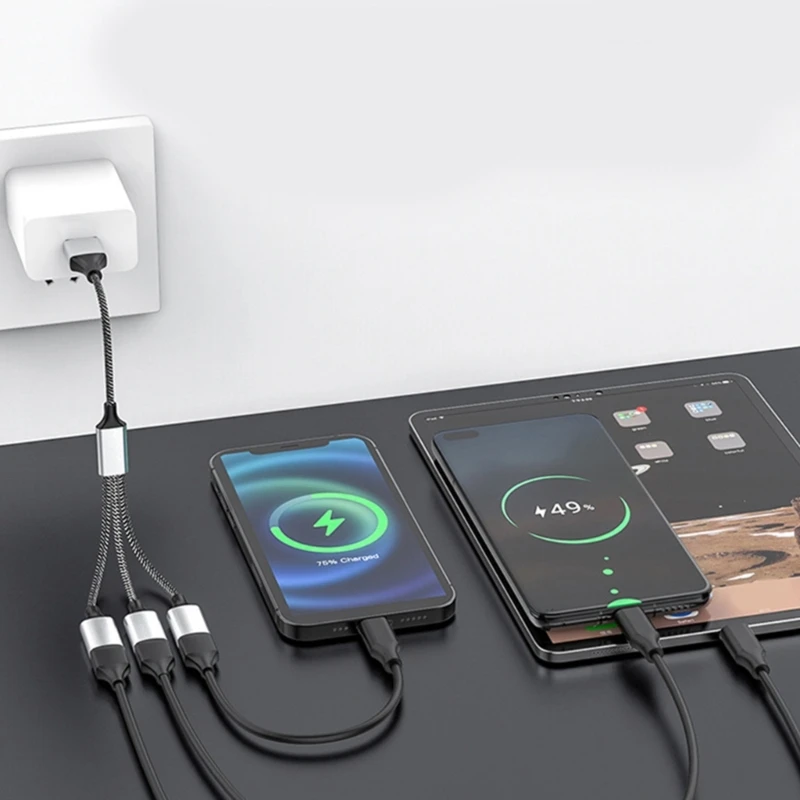 Разветвитель USB 2.0 адаптер с гнездами от 1 до 3 высокоскоростной кабель для