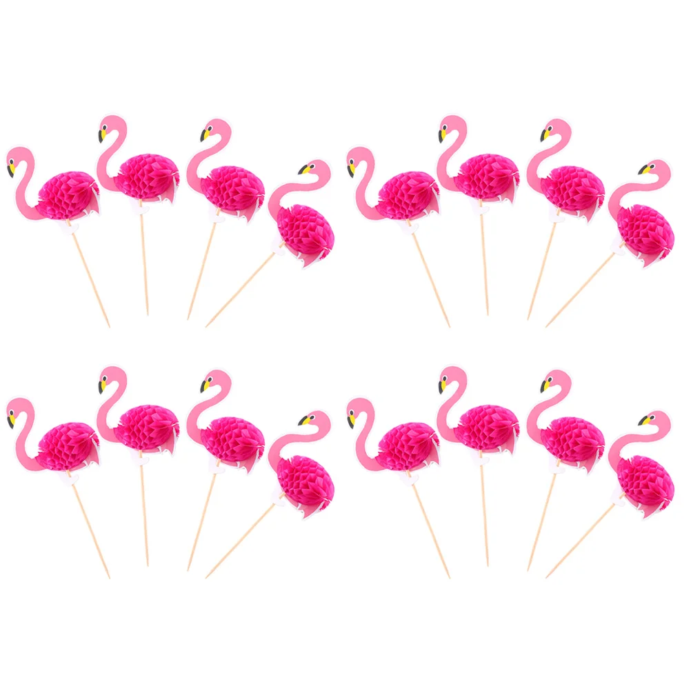 

Flamingo Cake Insert Decorative Props Creative Inserted Cards Decors Adorns Birthday Picks