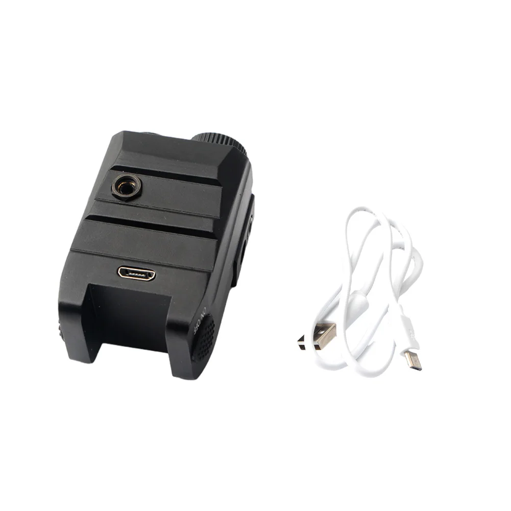 Тактический светодиодный фонарик с лазером Red Dot 350LM для крепления на Пикатинни