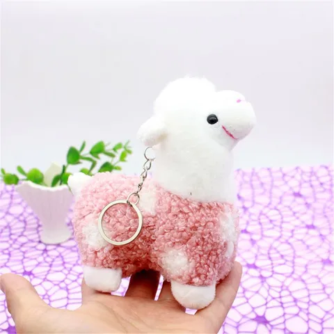 12 см овечка Альпака плюшевая игрушка животное мягкие игрушки брелок куклы автомобиль брелок сумка кулон подарок для женщин
