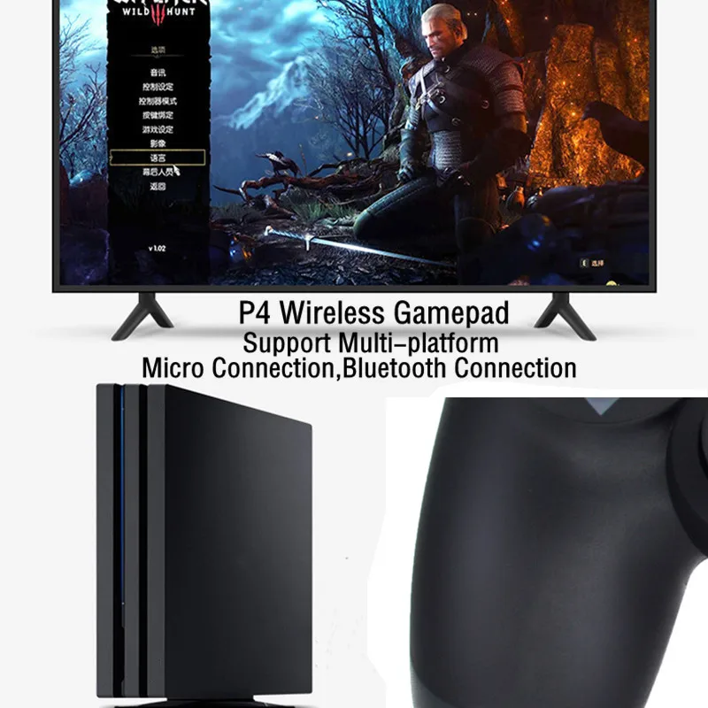 Беспроводной игровой контроллер с двойной вибрацией геймпад для PS4 PS3 Bluetooth USB 6