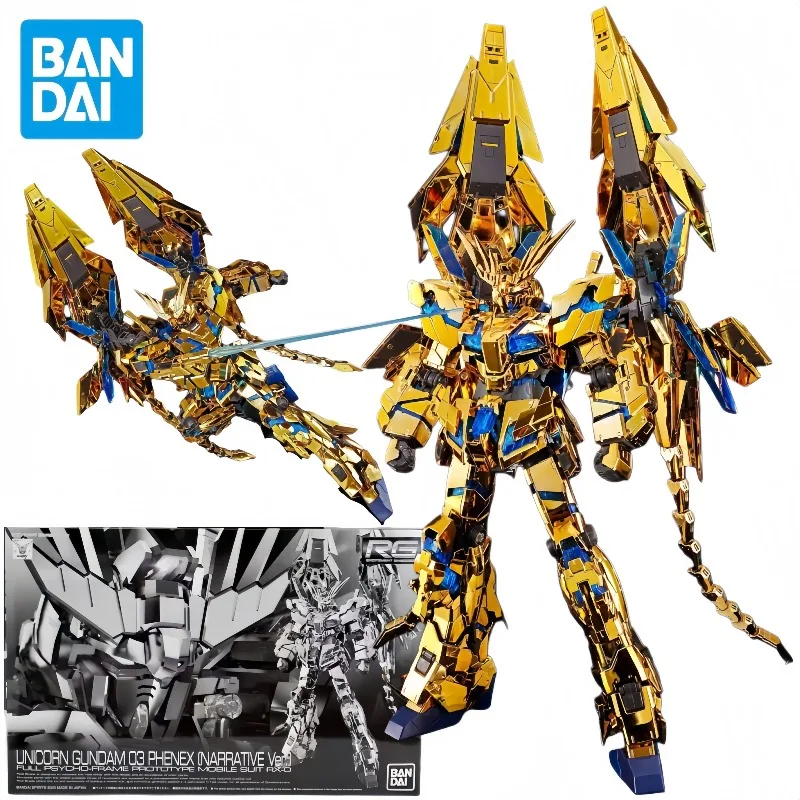 Фото Коллекционная модель Bandai RG 1/144 RX-0 Unicorn Gundam 03 Phenex, сборный набор, позолоченный, подарок для фанатов аниме №1