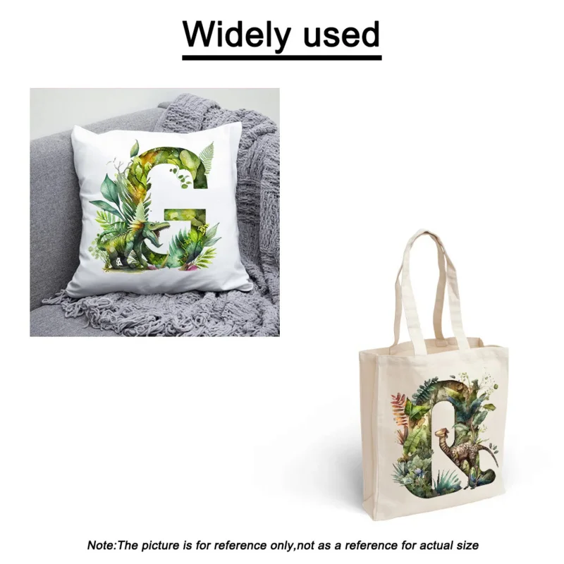 Тропическое растение динозавр надпись A-Z визуальный дизайн Термотрансферная