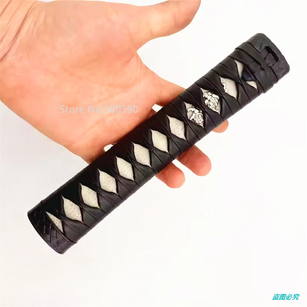 Японская ручка Tsuka 20 см натуральная кожа железная сталь Fuchi Kashira аксессуары из
