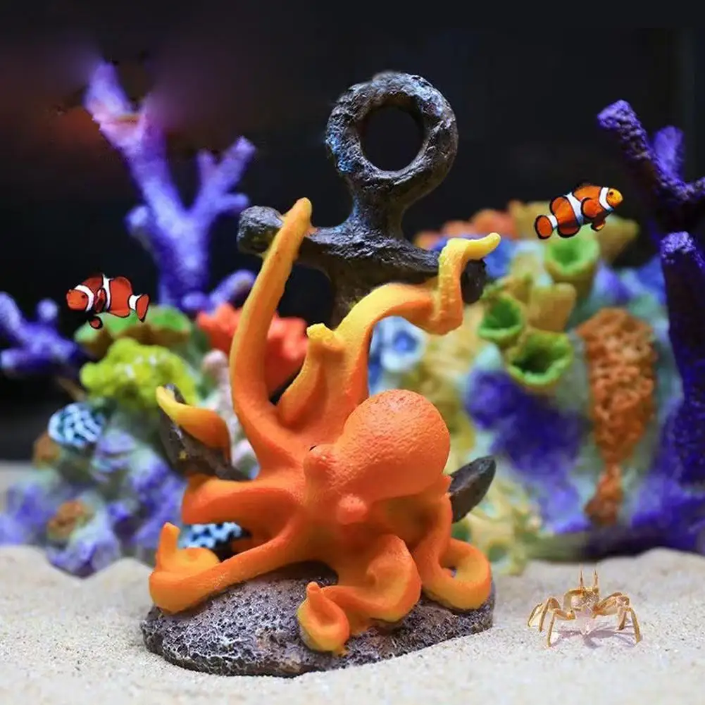 

Artificial Resin Ornaments Wine Bottle Octopus Shape For Fish Tank Aquarium Landscaping Decoration