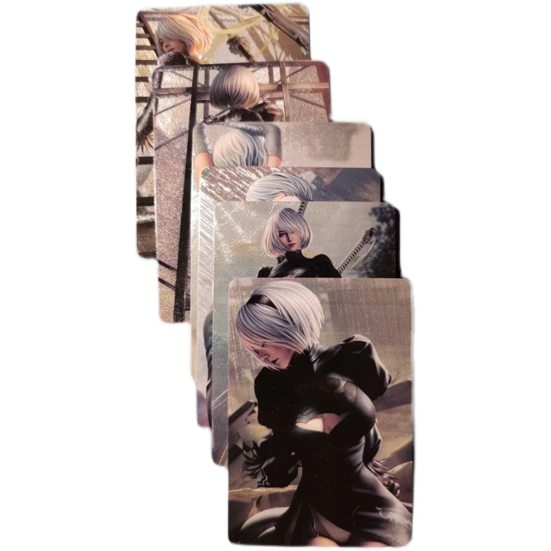 

The New Anime 2B Gentleman of Coarse Flash Flash Card Collection Series Anime Characters ACG Collection Card Christmas Gifts