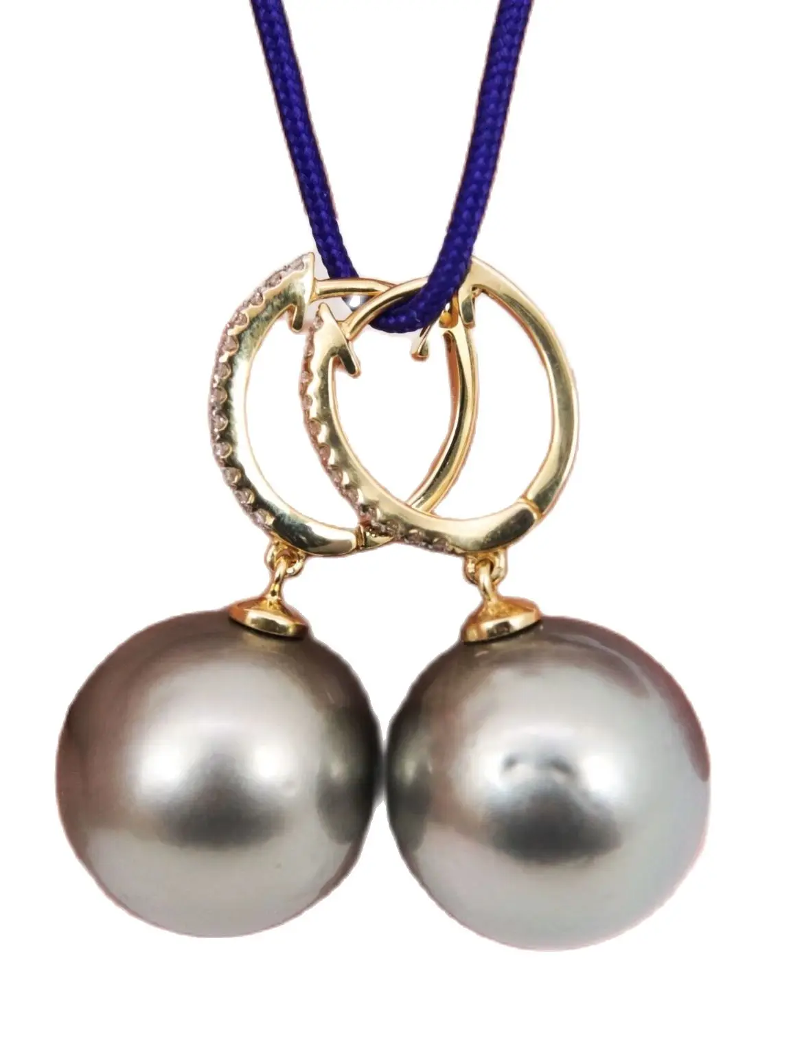 

9-10mm AAA Authentic Tahitian Pearl Earrings 925S