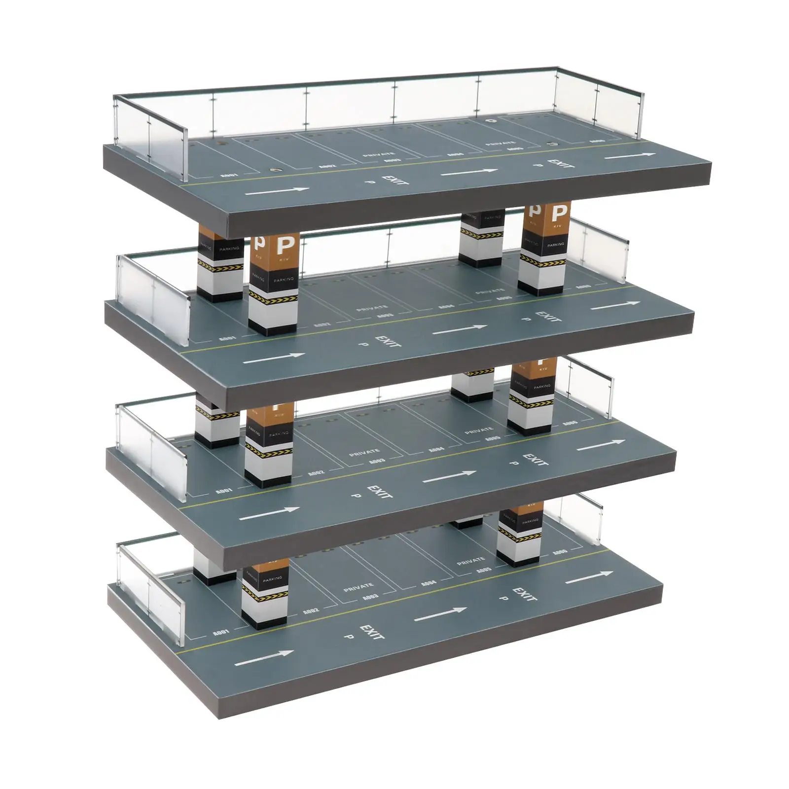 

1/64 Vehicle Model Display Case with Parking Lot Scene for Model Car