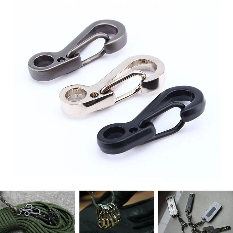 

10Pcs/lot Mini Carabiner Keychain Camping Gadgets EDC Survival Equipment Snap Hook Climbing SF Spring Backpack Tactical Gear