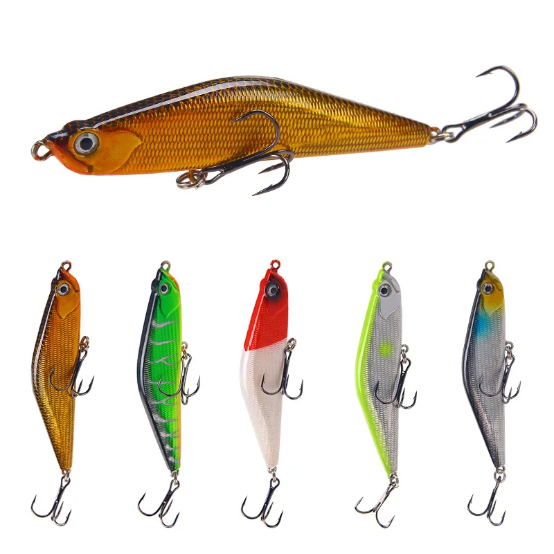 

2022 New ABS Sinking Submerged Pencil Fishing Lures 9cm 15g Long Throw To Shore Tremor Hard Bait Warped Mouth Perch And Mullet