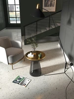 modern light luxury corner glass sofa edge table movable ins net red creative living room furniture