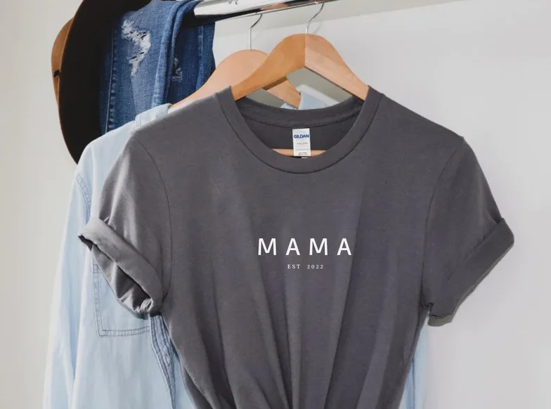 

Personalised Mother's Day Shirt, Customised Mothers Day Gift Mum Life Cute Mummy To Be For Mom 100% cotton Streetwear goth y2k