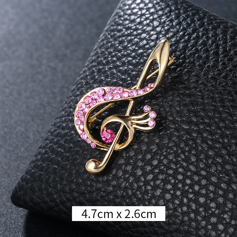 

Crystal Music Note Brooch Pin Elegant Note Treble Clef Brooch Boutonniere for Women Girls Scarf Sweater Pins Wedding Accessories