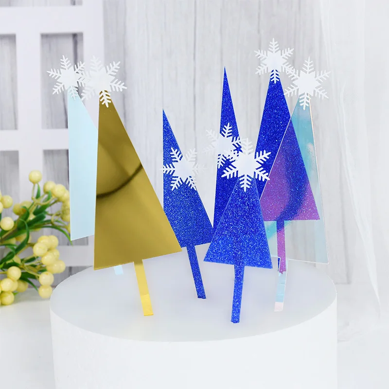 

Princess Castle Happy Birthday Letter Cake Toppers Acrylic Mirror Gold Silver Triangle Insert Card Birthday Baking Decoration