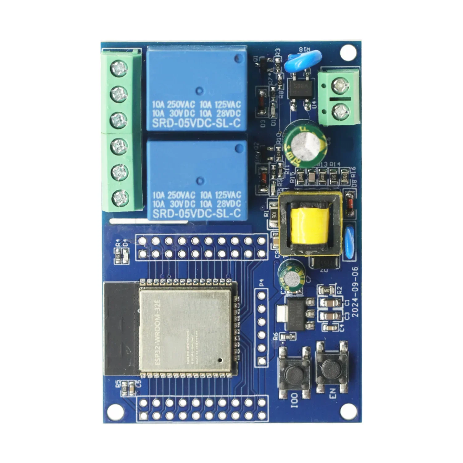 Блок питания 220 В переменного тока ESP32 Wi-Fi Bluetooth 2-канальный модуль плата вторичной