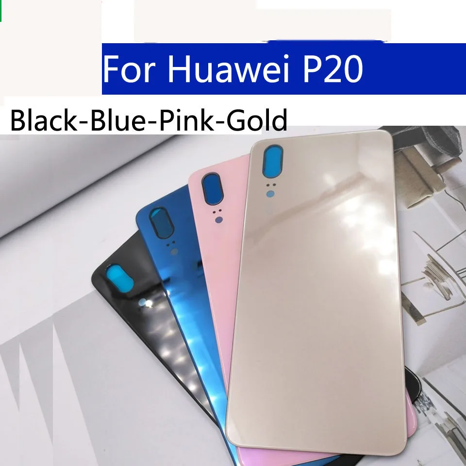 

10pcs for Huawei P20 back cover glass battery back cover door case cover case for P20 EML-L09 L09C L29 replacement case cover