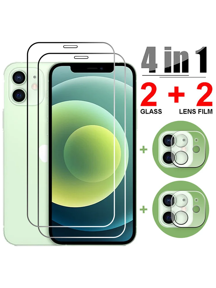 

Защитная стеклянная пленка 4 в 1 для iphone 12 Pro Max 12 Mini 11 Pro, пленка для объектива камеры, стекло для iphone XS, XR, 6 Plus, 7 Plus, 8 Plus