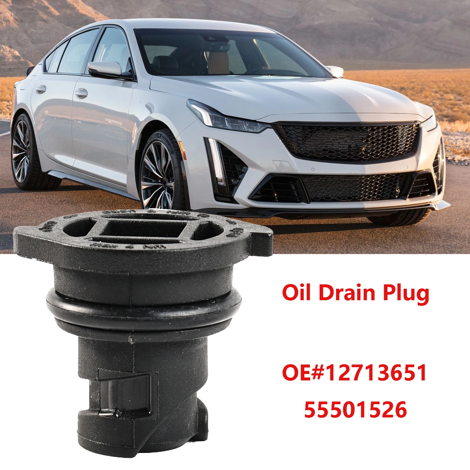 

Для Cadillac CT4 CT5 CT6 XT4 XT5 XT6 винт поддона двигателя, сливная пробка, пластик, простая установка, аксессуары 12713651 55501526