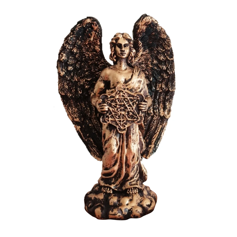 

Metatron Bronzed Seraphim Six-Winged Guardian Angel Statues Home Decoration Also a Great Gift for Your Friends B