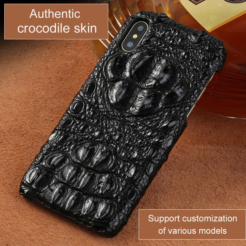 

Luxury Real Genuine crocodile leather case for iphone XR XS MAX Original phone cover For iphone 11 pro max 13 7 8 plus