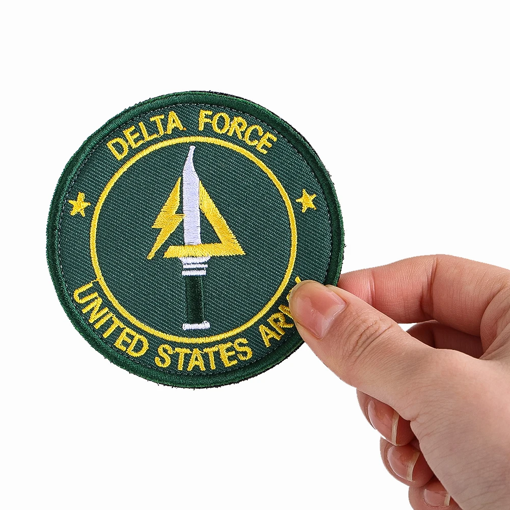 Фото 2 шт., значок Delta Force армии США, тканевая нашивка, военная нашивка, тактическая повязка на руку, рюкзак, аксессуары для шитья одежды №5