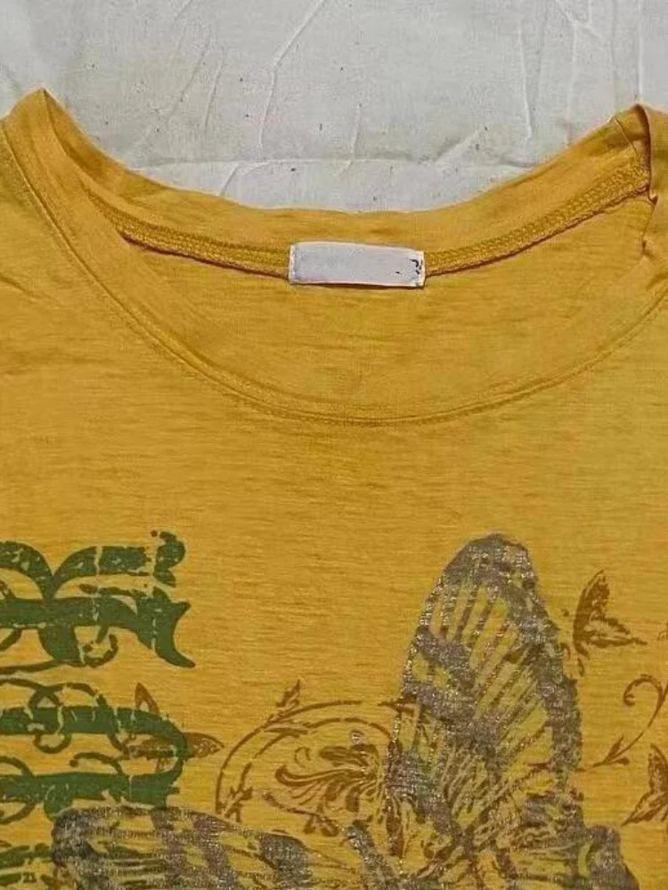 Женская винтажная блузка в стиле ретро желтая Повседневная Блузка американском