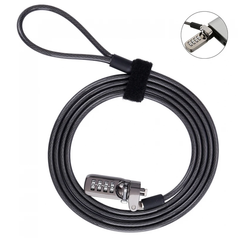 

6 Foot Computer Locking Cable Universal Laptop Lock for Notebook Projector Laptop Combination Lock Security Cable
