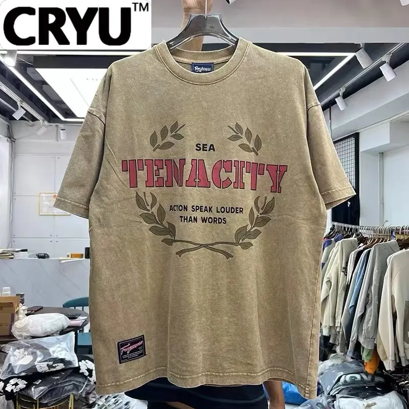 

CRYU Washed 270g vintage monogrammed T-shirt
