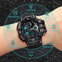 men digital wristwatches led display military watch men waterproof silicone strap electronic sports alarm clock 2022 new watches