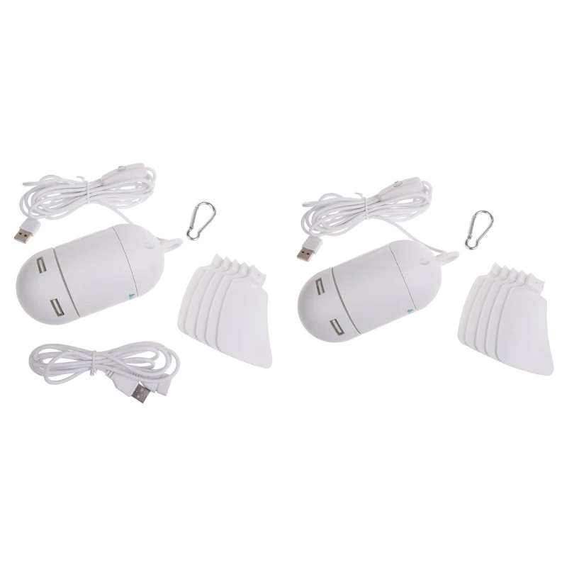 

Silent 5-Leaves USB Powered Ceiling Canopy Fan for Camping Bed Dormitory Tent 40JB