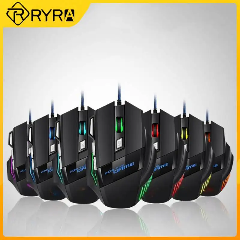

Мышь Компьютерная RYRA Проводная игровая эргономичная, 7 кнопок, 2400DPI