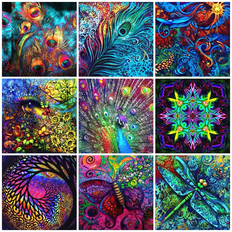 

Набор для вышивки крестиком «Павлин», 5D, инкрустированный вручную