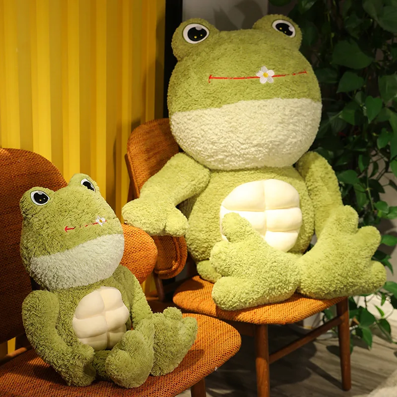 

Cute Funny Muscle Frog Plush Toy Cartoon Stuffed Animals Lazy Frogs Plushies Doll Anime Soft Kids Toys for Girlfriends Gifts