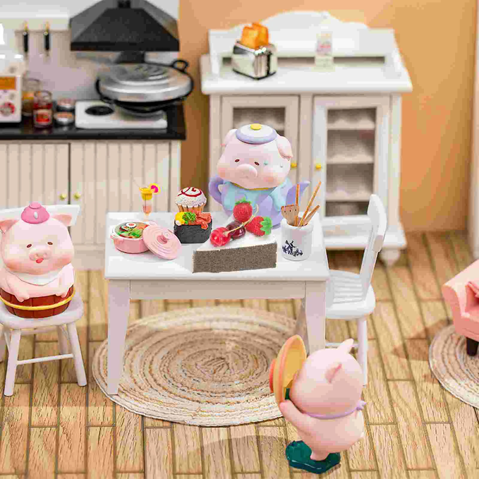 

6 Pcs Slice Cake Models Cupcake Artificial Dessert Fruitcakes Simulation Cake Model Pretend Shop Display Slice Cakes Fake