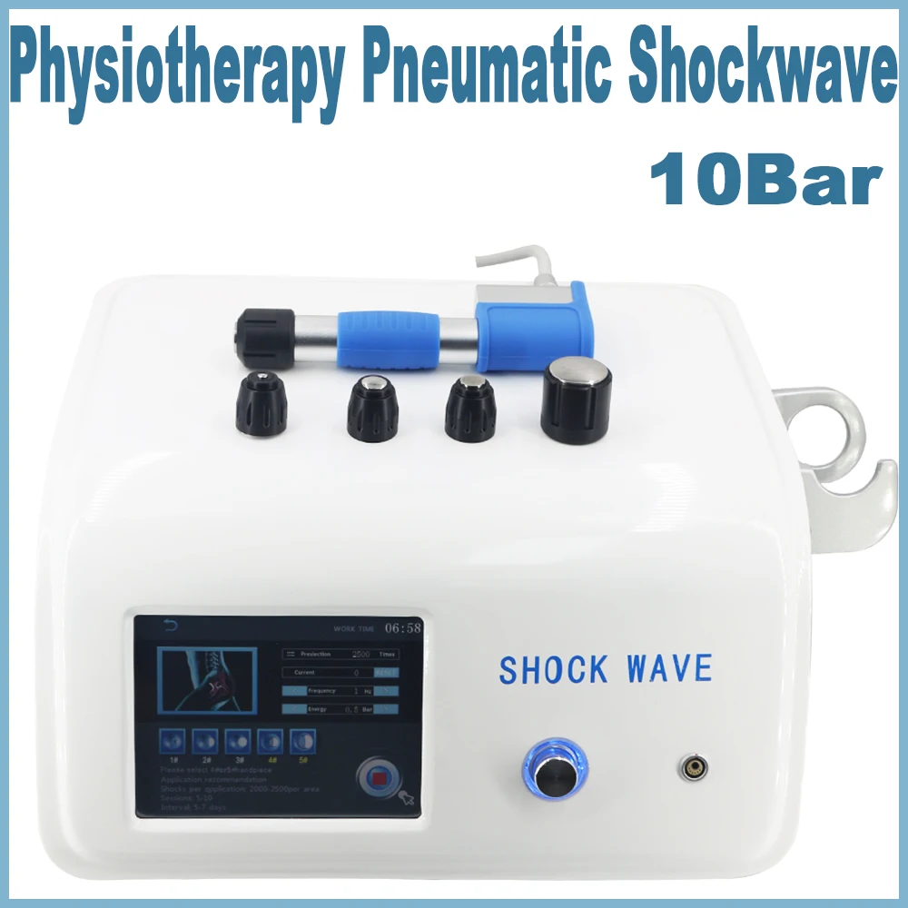 

Физиотерапевтический пневматический ударно-волновой терапевтический аппарат для домашнего использования для уменьшения целлюлита и терапии с сенсорным экраном 10 бар