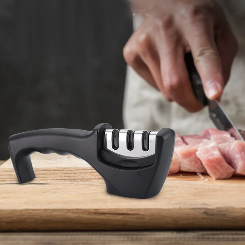 

Knife Sharpener 3 Stages Professional Kitchen Sharpening Stone Grinder knives Whetstone Tungsten Diamond Ceramic Sharpener Tool