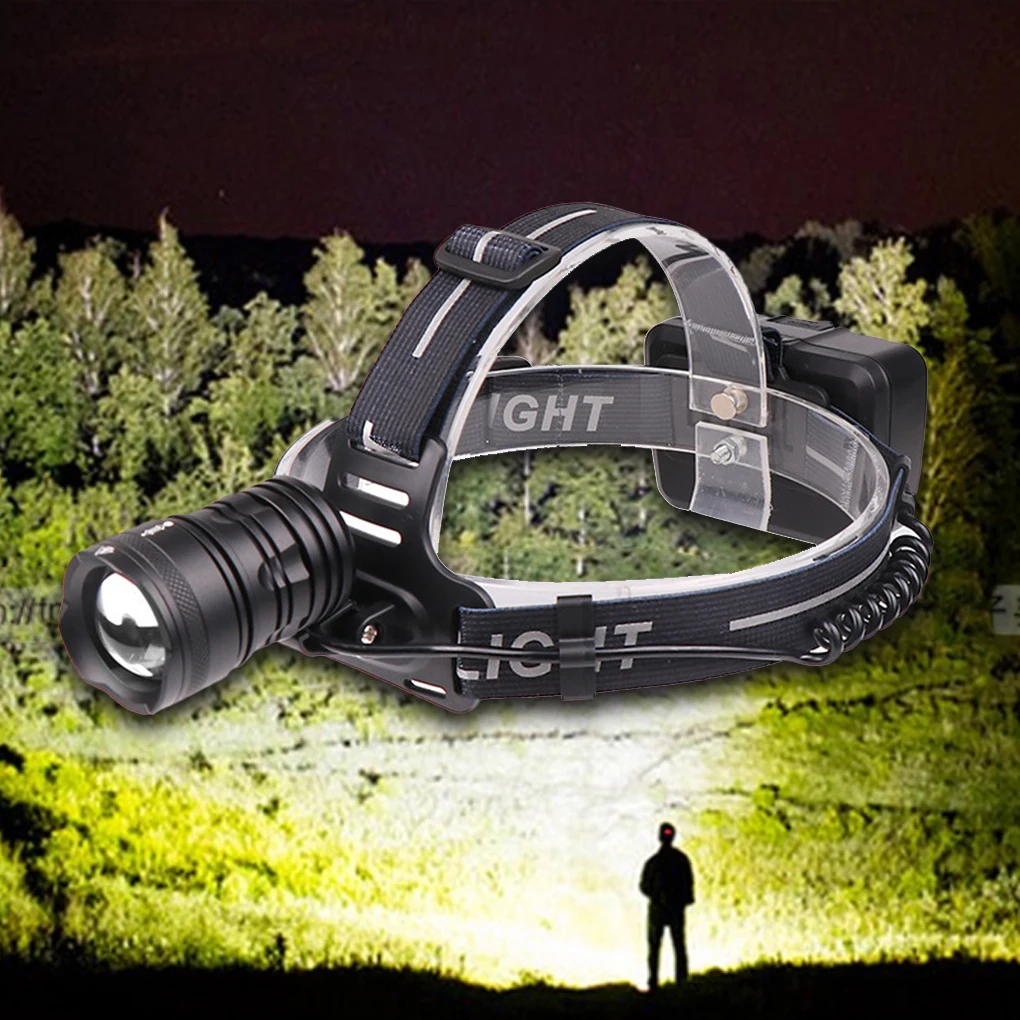 

Zoomable Headlamp USB Rechargeable 3 Modes Adjustable Head Light Lamp