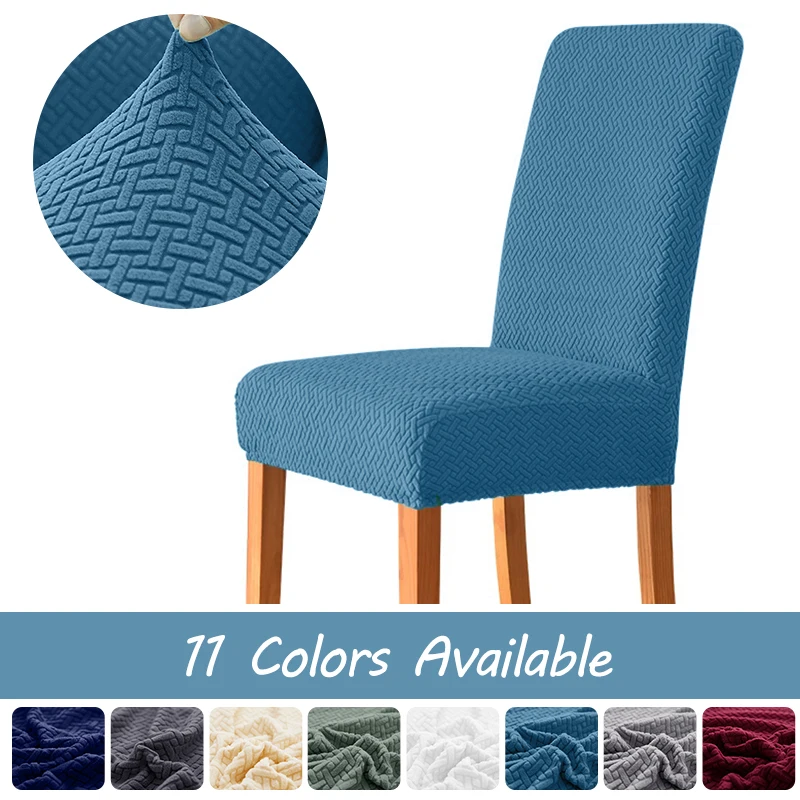 

Jacquard Elastic Chair Covers Dining Chair Cover Flexible Slipcover Chair Seat Cover Home Decoration Wedding Banquet Hotel 1 Pc