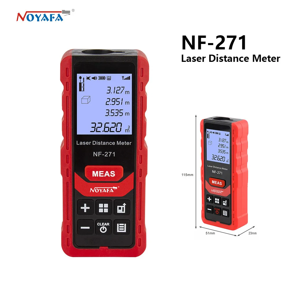 

Noyafa Nf-271 Laser Distance Meter Electronic Roulette Digital Rangefinder Metro Laser Range Finder Measuring Tape Device Tools