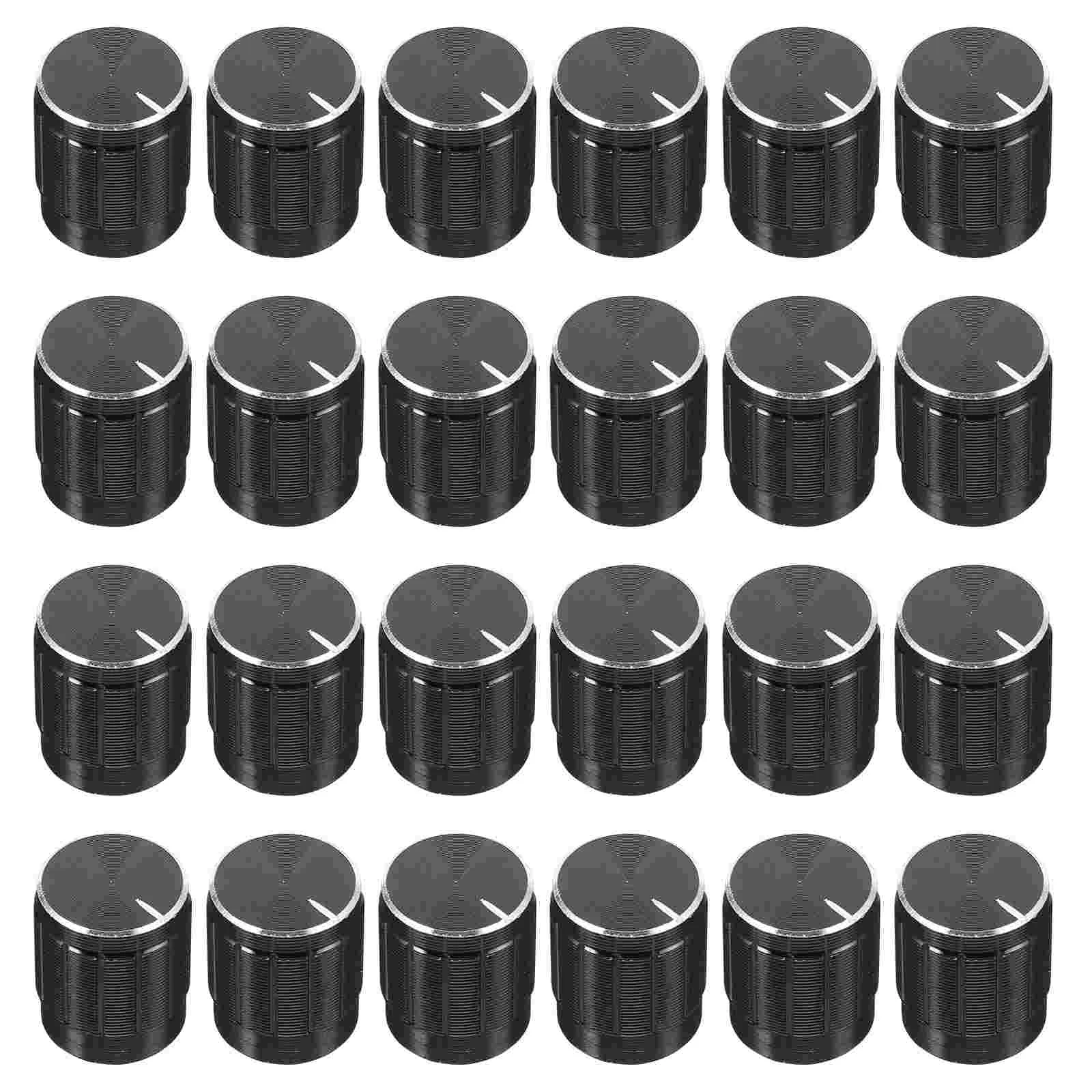 

24Pcs Rotary Control Turning Knobs Shaft Potentiometer Knobs Device (Black)