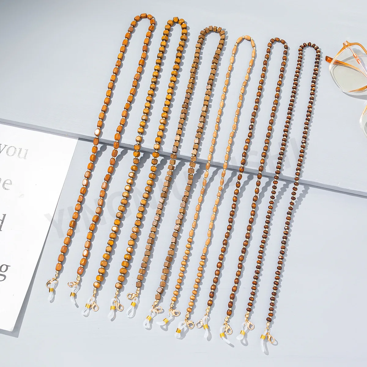 

Fashion Wooden Beads Glasses Rope Glasses Chain Ladies Dual-use Anti-lost Sunglasses Chain
