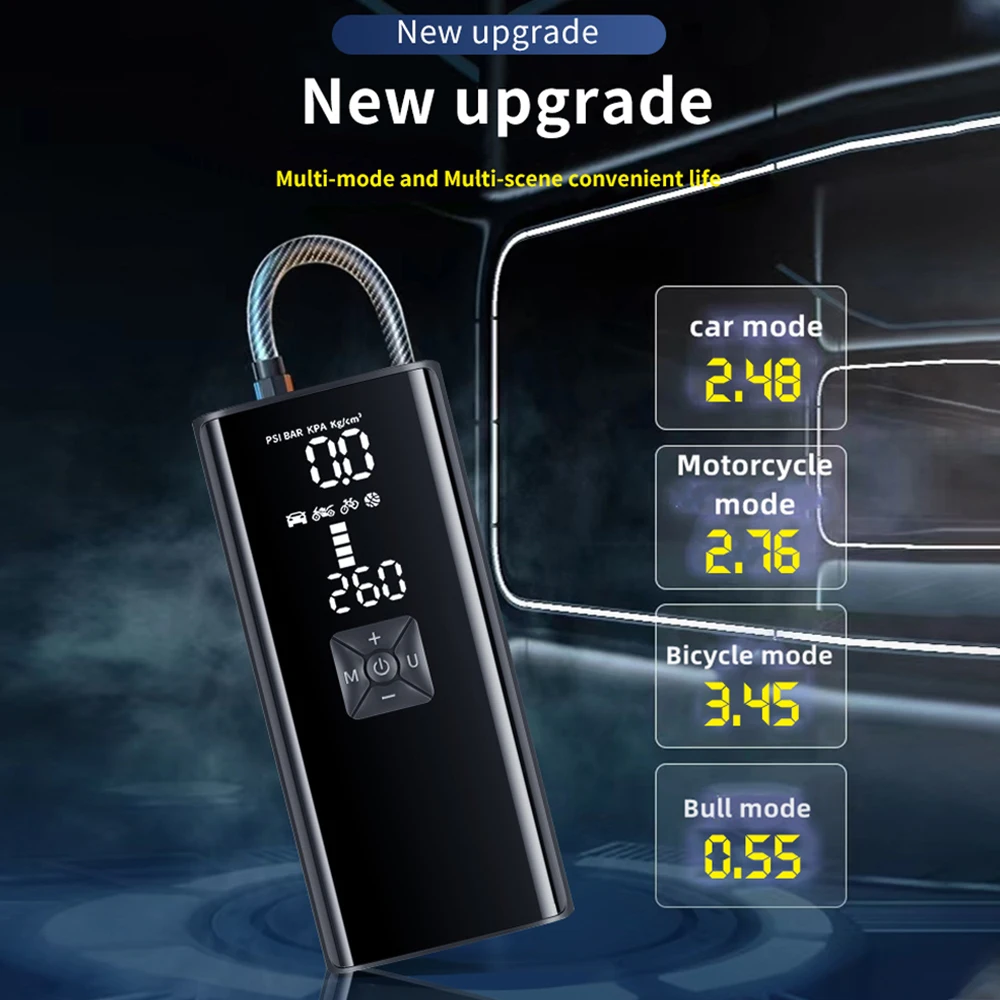 Портативный автомобильный компрессор 4000 мАч PSI