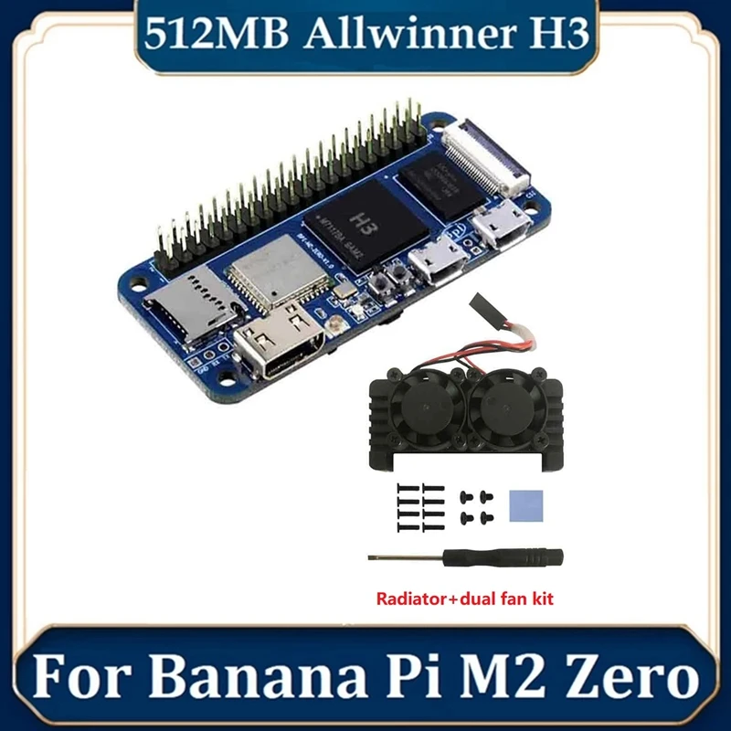 

Для банана Pi BPI-M2 Zero макетная плата + радиатор Allwinner H3 Quad Core Cortex-A7 макетная плата