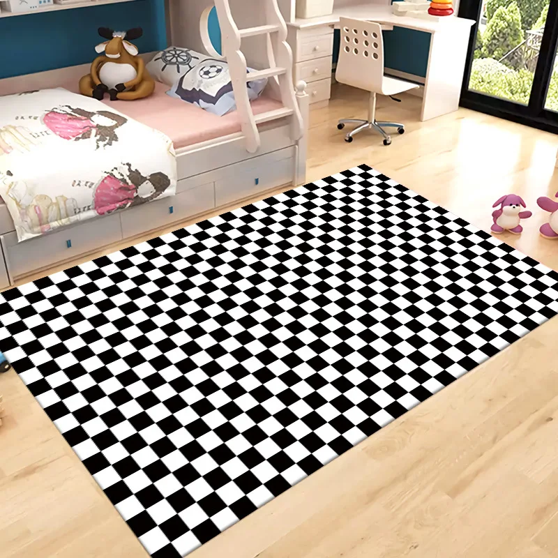 

New Thickened Living Room Bedroom Foot Pad Coffee Table Floor Mat Children's Non-slip Geometric Figure Cushion Climbing Pad