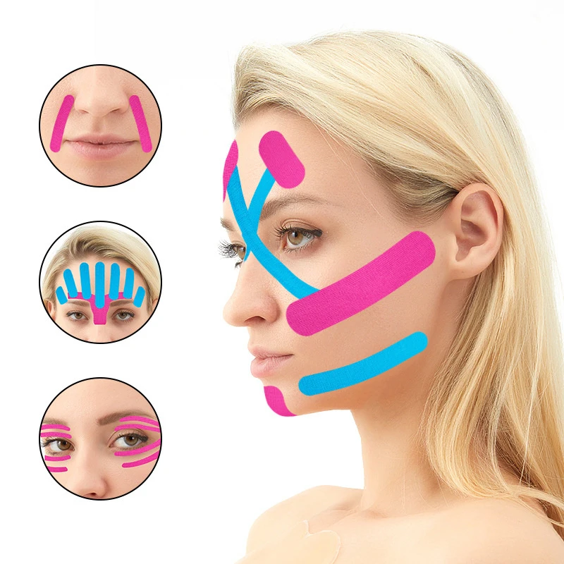 2.5CM*5M Kinesiology Tape For Face V Line Neck Eyes Lifting Wrinkle Remover Sticker Tape Facial Skin Care Tool Bandagem Elastica