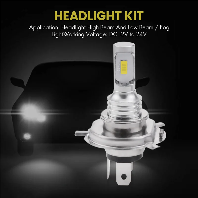 2X H4 9003 Hb2 6000K супер белый Csp комплект светодиодных ламп фар дальнего и ближнего