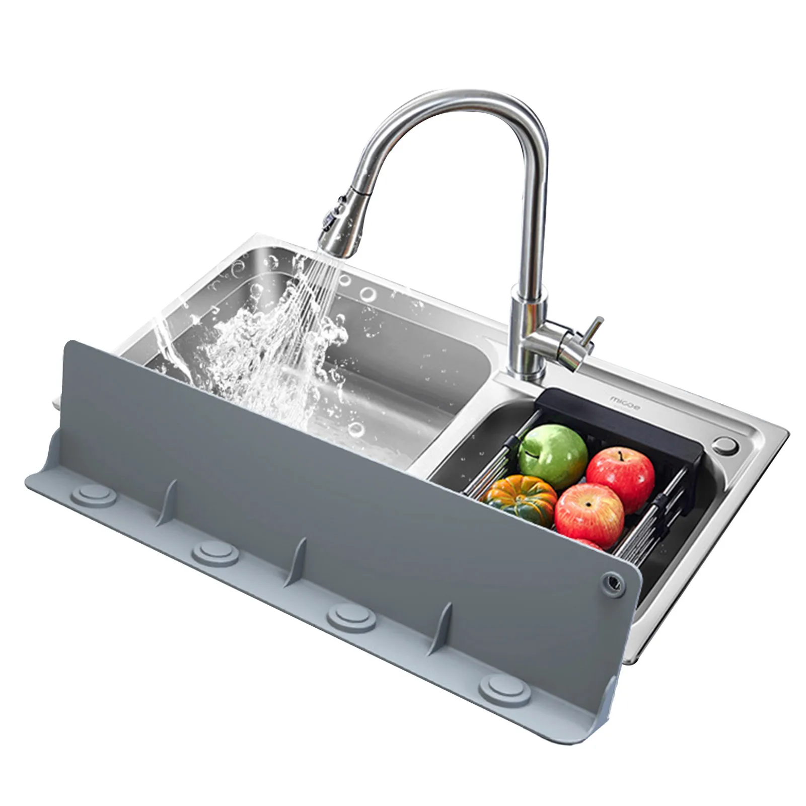 

Splash Guard For Sink Splash-Proof Water Backsplash Guards For Kitchen Household Silicone Sink Baffle With Strong Suction