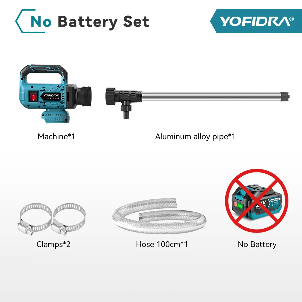 

YOFIDRA 3000 Вт аккумуляторный насос для воды/масла 21В